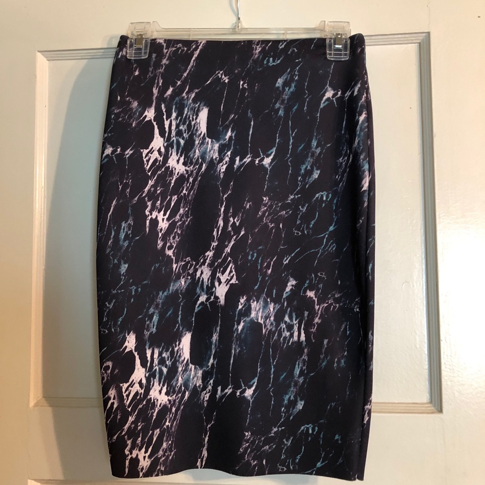 Zara marble print pencil skirt
